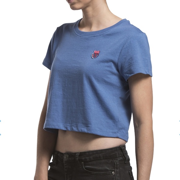 NWT Blue K-Swiss Crop Top Women's Size Large - Picture 1 of 8